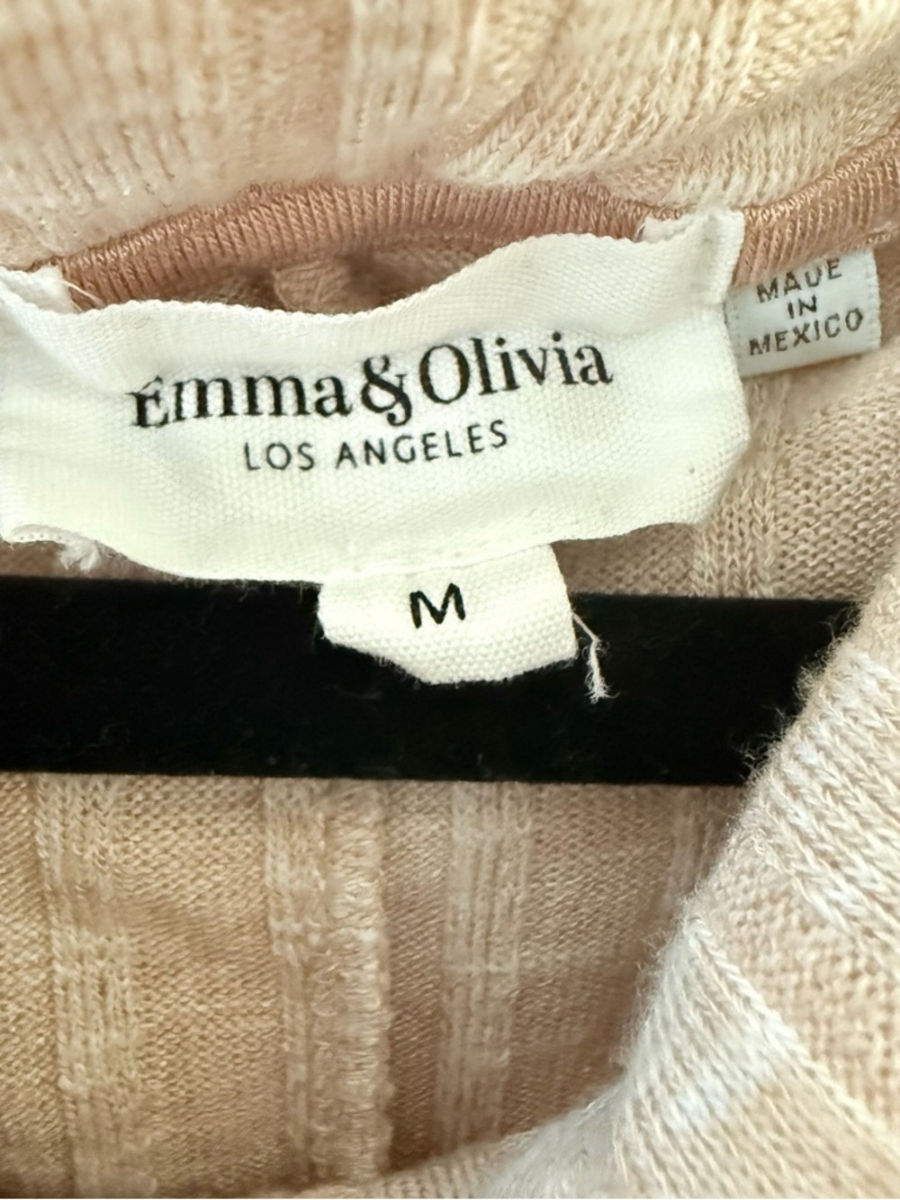 Emma & Olivia Beige Ribbed Cowl Neck Poncho Sweater Short Sleeve Medium EUC - Picture 3 of 5